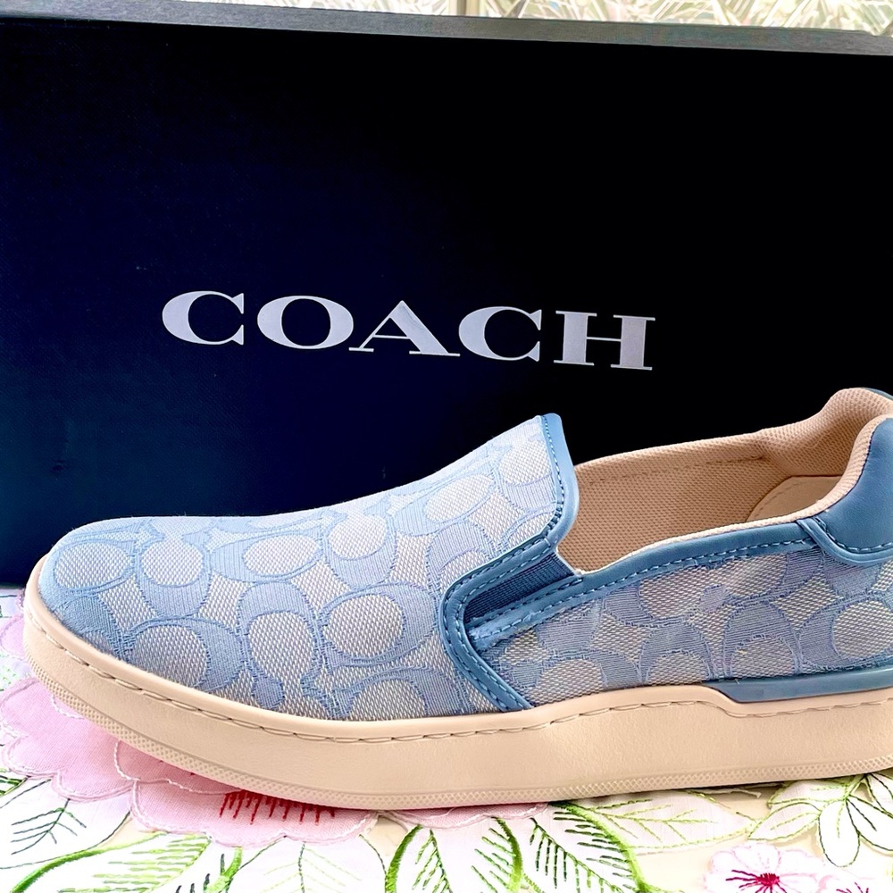 Coach Wells Light Blue Slip On Sneaker